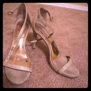 Jennifer Lopez Gold sparkle heels, size 8, GUC